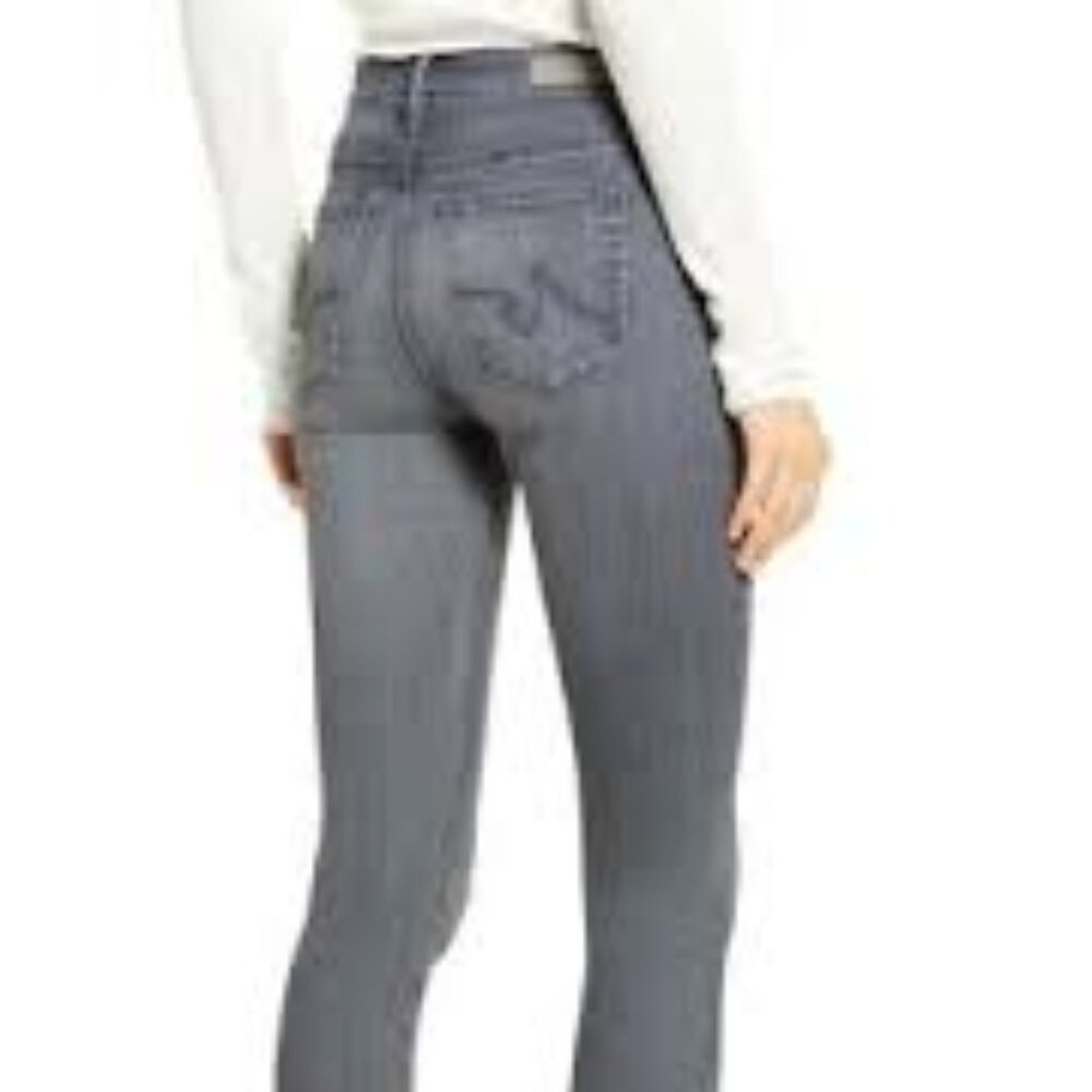 AG Adriano Goldschmeid Gray High Rise The Farrah Skinny Ankle Jeans Size 26